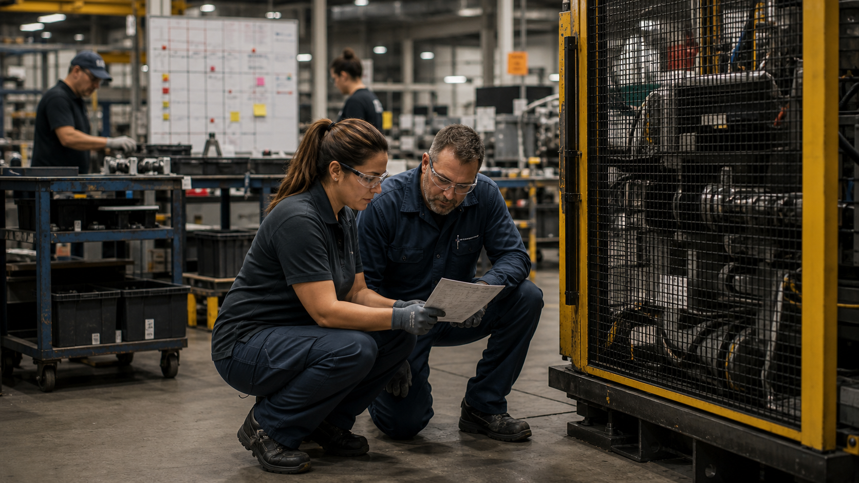 Manufacturing Operations operating leaders reviewing priorities