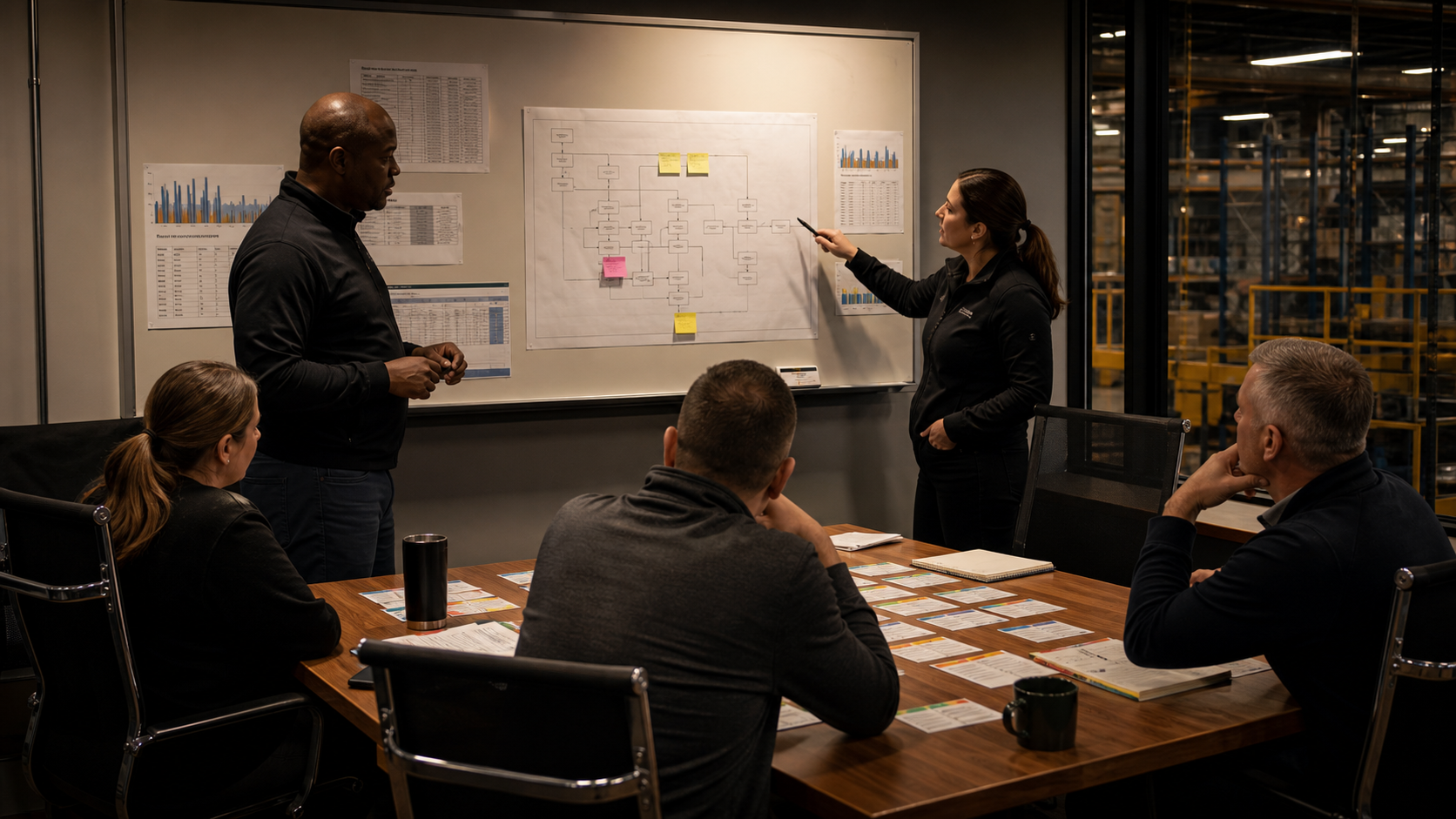 Operations leaders pressure-testing an operating scenario before committing resources